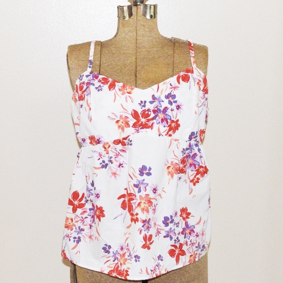 NWT Tank top Hippie Rose Juniors V-Neck Sleeveless Peplum size XL - Picture 2 of 7